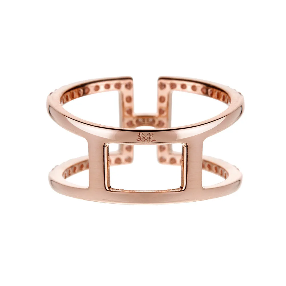 Rose Gold H Ring