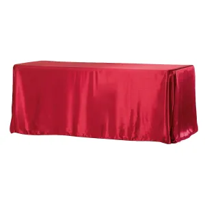 Satin Rectangular 90"x132" Tablecloth - Apple Red