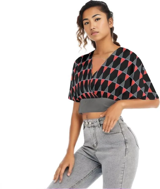 Scaled Women's Bat Sleeve Crop Top