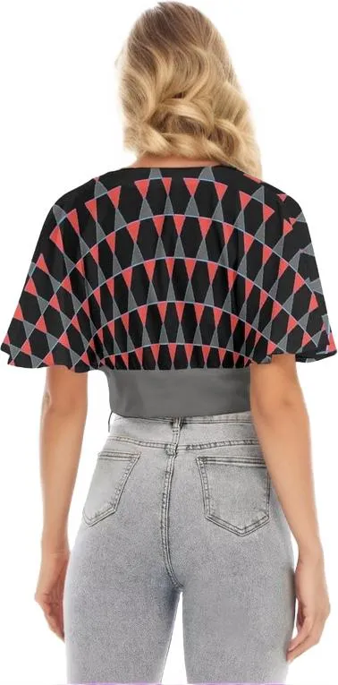 Scaled Women's Bat Sleeve Crop Top