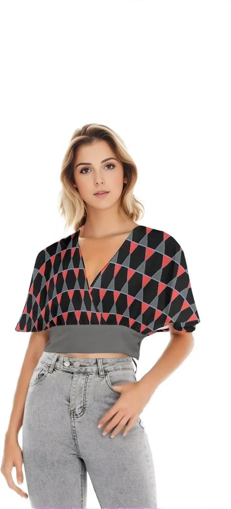 Scaled Women's Bat Sleeve Crop Top