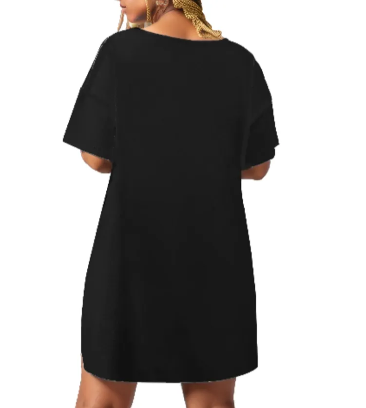 So Sweet Women's Drop-Shoulder T-Shirt with Side Split and Shorts (Voluptuous ( )Plus Size)