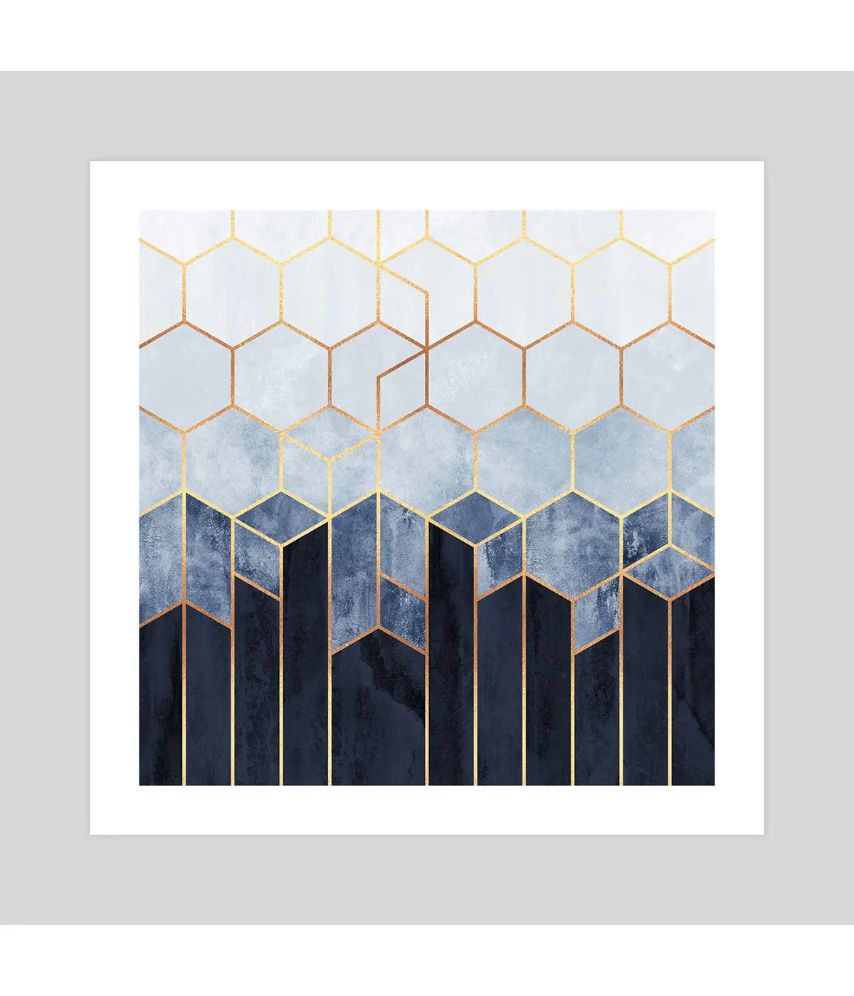 Soft Blue Hexagons