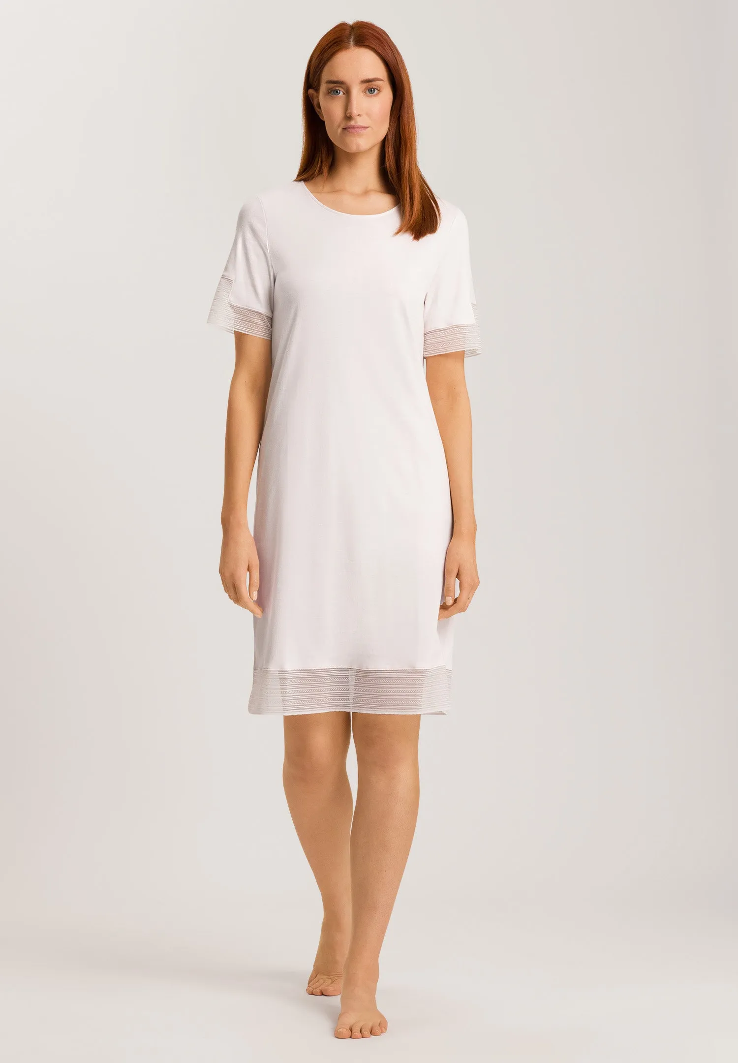 Sophie Lace Trim Cotton Nightgown | Rose Cream 74877-1393