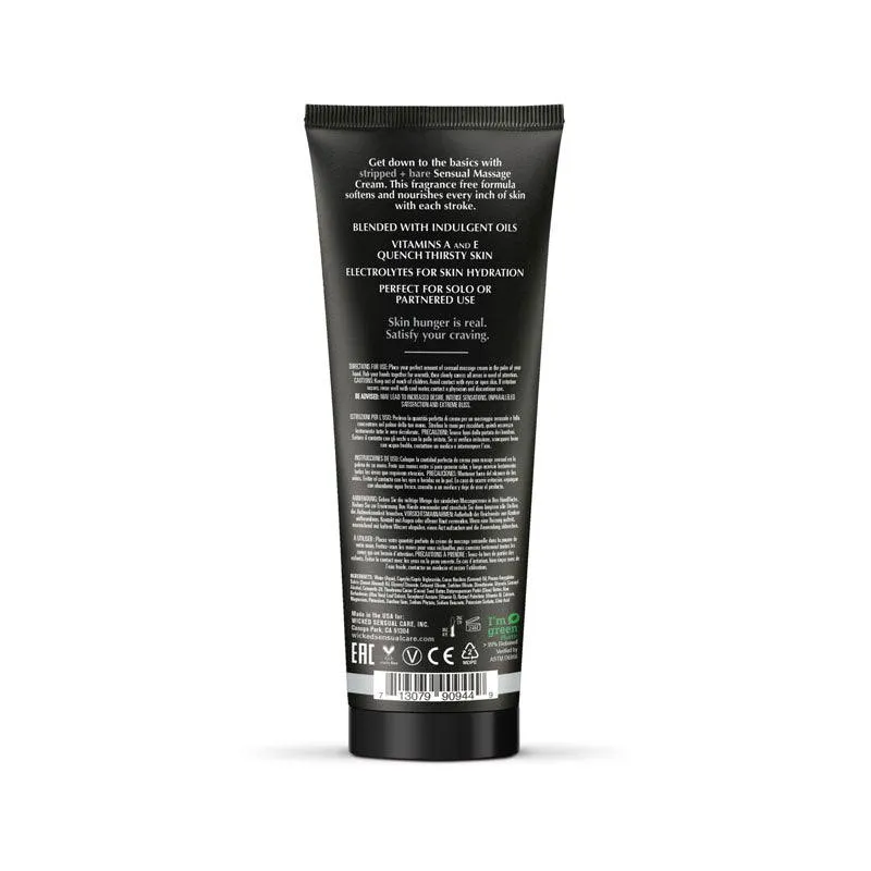 Wicked STRIPPED   BARE Sensual Massage Cream