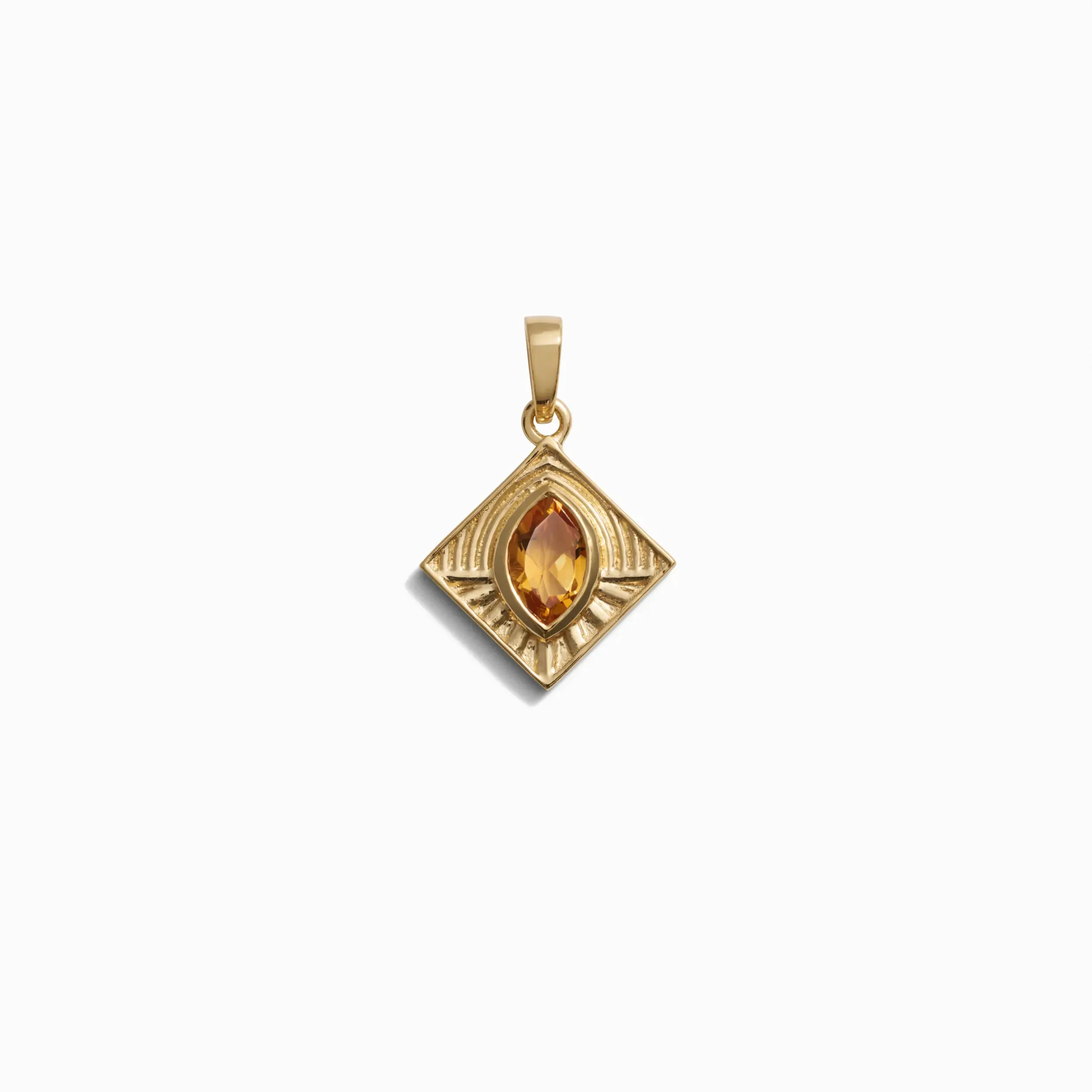 Yellow Citrine Aura Pendant